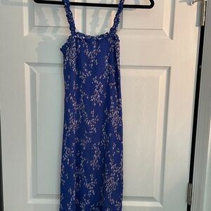 Faithful the Brand Blue Smocked Dress